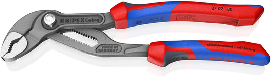 KNIPEX 87 02 180, 7-1/4 in. Cobra® Water Pump Pliers, Capacity 1-1/2 in.