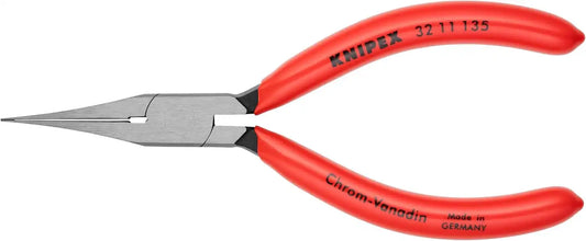 KNIPEX Tools - Long Nose Relay Adjusting Pliers (3211135), Red