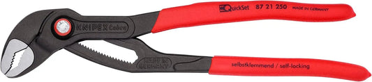 KNIPEX 87 21 250, 10 in. Cobra® QuickSet Pliers, Capacity 2 in.
