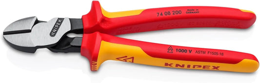 KNIPEX - 74 08 200 US Tools - High Leverage Diagonal Cutters, 1000V Insulated (7408200US)