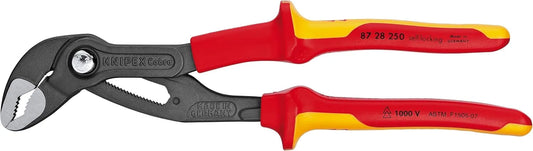 KNIPEX 87 28 250 US, 10 in. Cobra® Water Pump Pliers-1000V, Capacity 2 in.