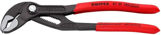 KNIPEX 87 01 180 SBA, 7-1/4 in. Cobra® Water Pump Pliers, Capacity 1-1/2 in