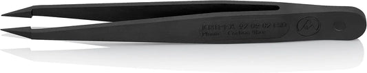 KNIPEX Tools 92 09 02 ESD Plastic Gripping Tweezers-Needle-Point Tips-ESD, 4-1/2"