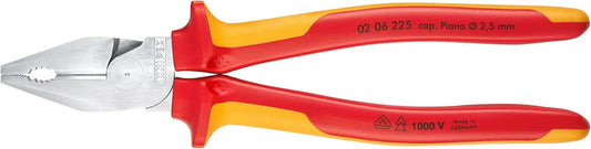KNIPEX Tools - High Leverage Combination Pliers, Chrome, 1000V Insulated (206225)